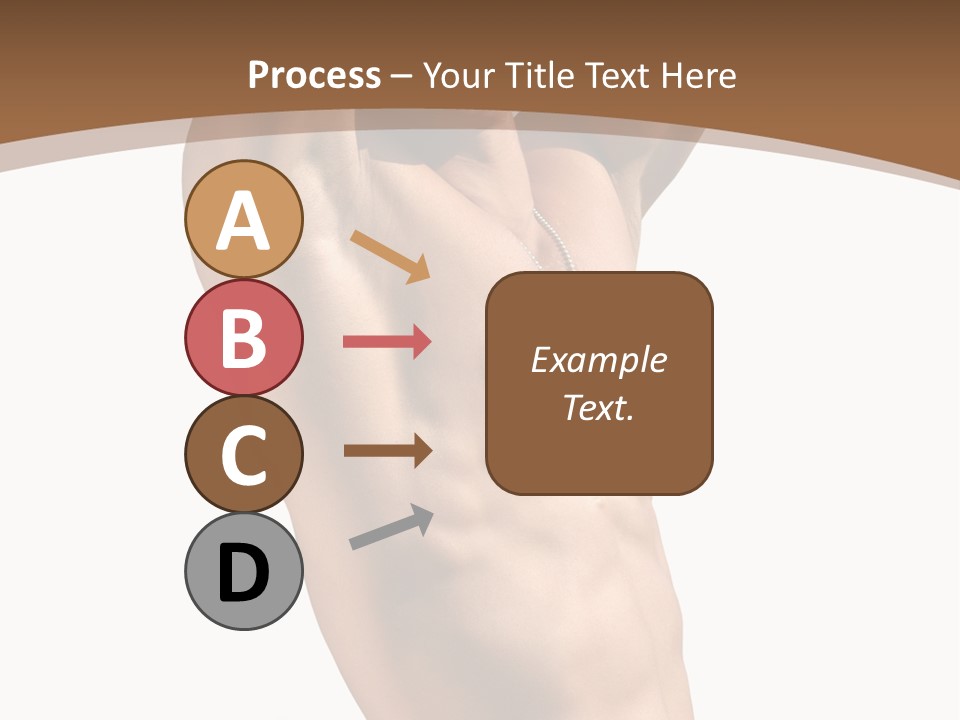 Muscular Y Man With Army Tags Isolated On White PowerPoint Template
