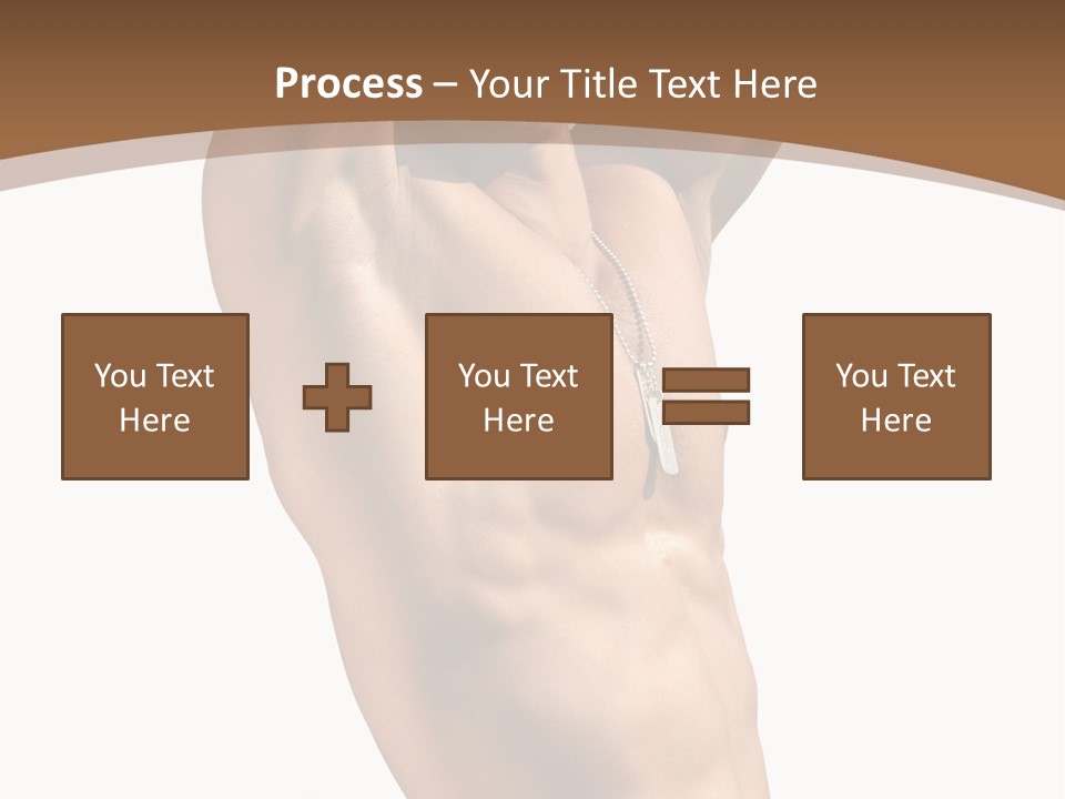 Muscular Y Man With Army Tags Isolated On White PowerPoint Template