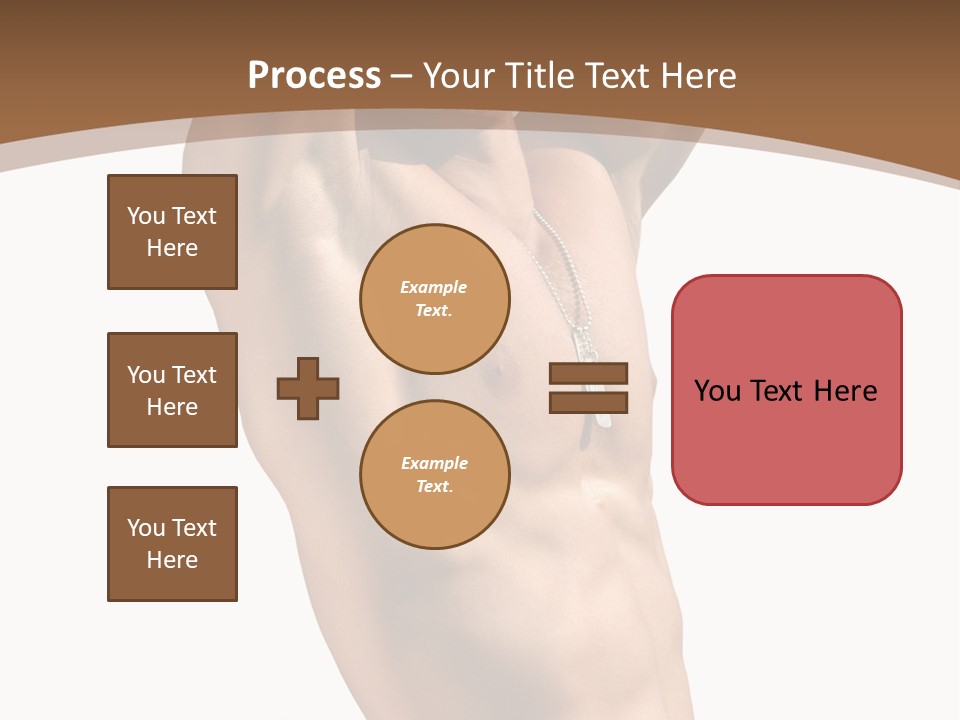 Muscular Y Man With Army Tags Isolated On White PowerPoint Template