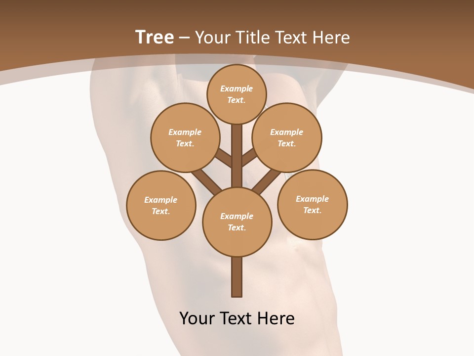 Muscular Y Man With Army Tags Isolated On White PowerPoint Template