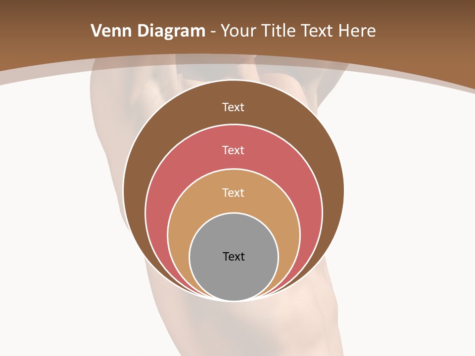 Muscular Y Man With Army Tags Isolated On White PowerPoint Template