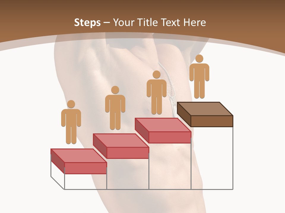 Muscular Y Man With Army Tags Isolated On White PowerPoint Template