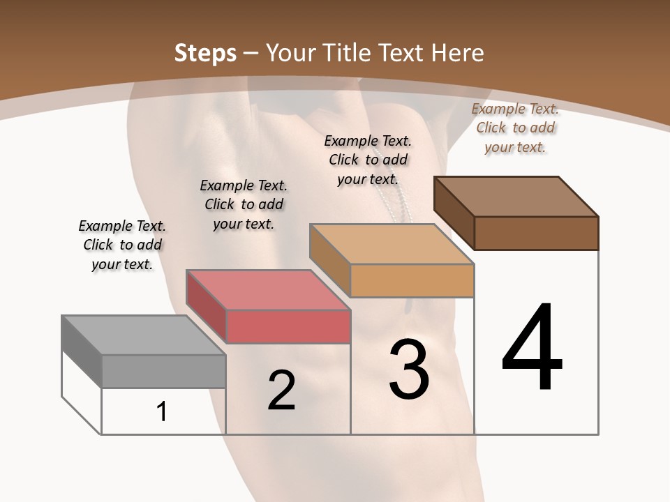 Muscular Y Man With Army Tags Isolated On White PowerPoint Template