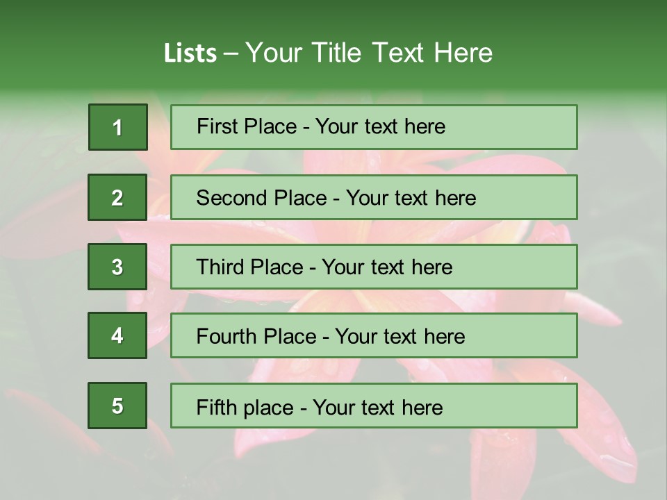 Plumeria Burst PowerPoint Template