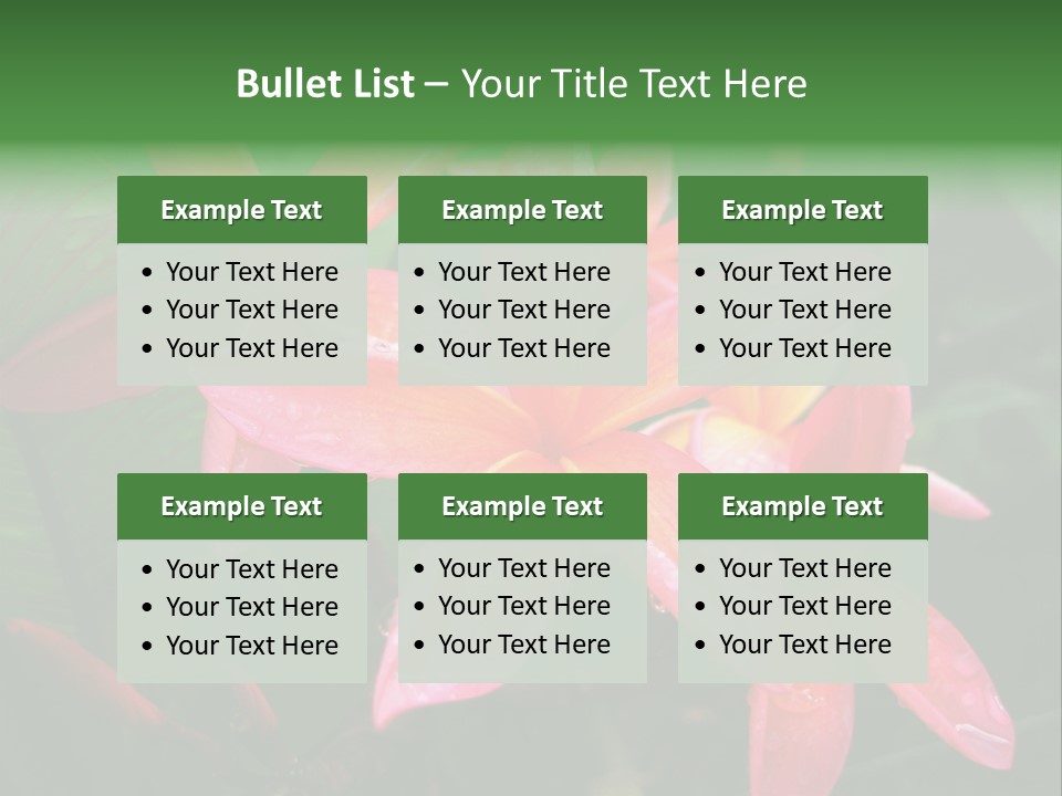 Plumeria Burst PowerPoint Template
