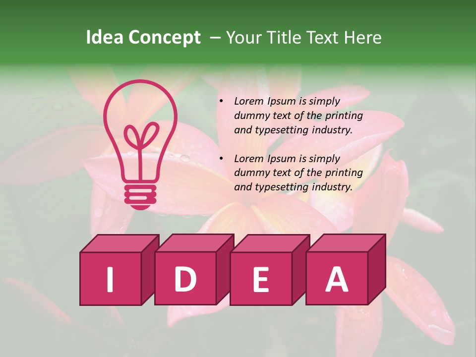 Plumeria Burst PowerPoint Template