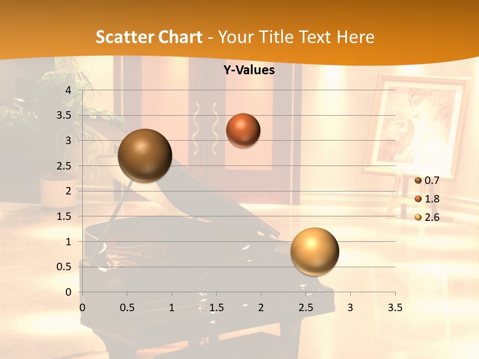 Piano In Room. PowerPoint Template