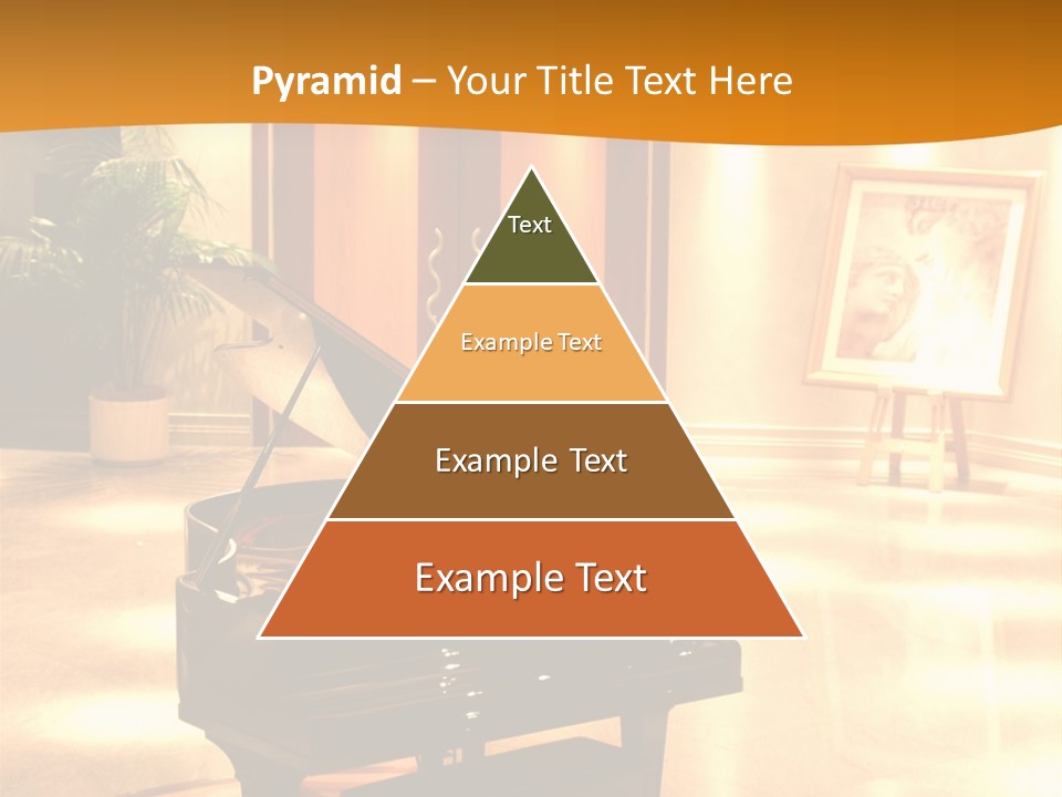 Piano In Room. PowerPoint Template