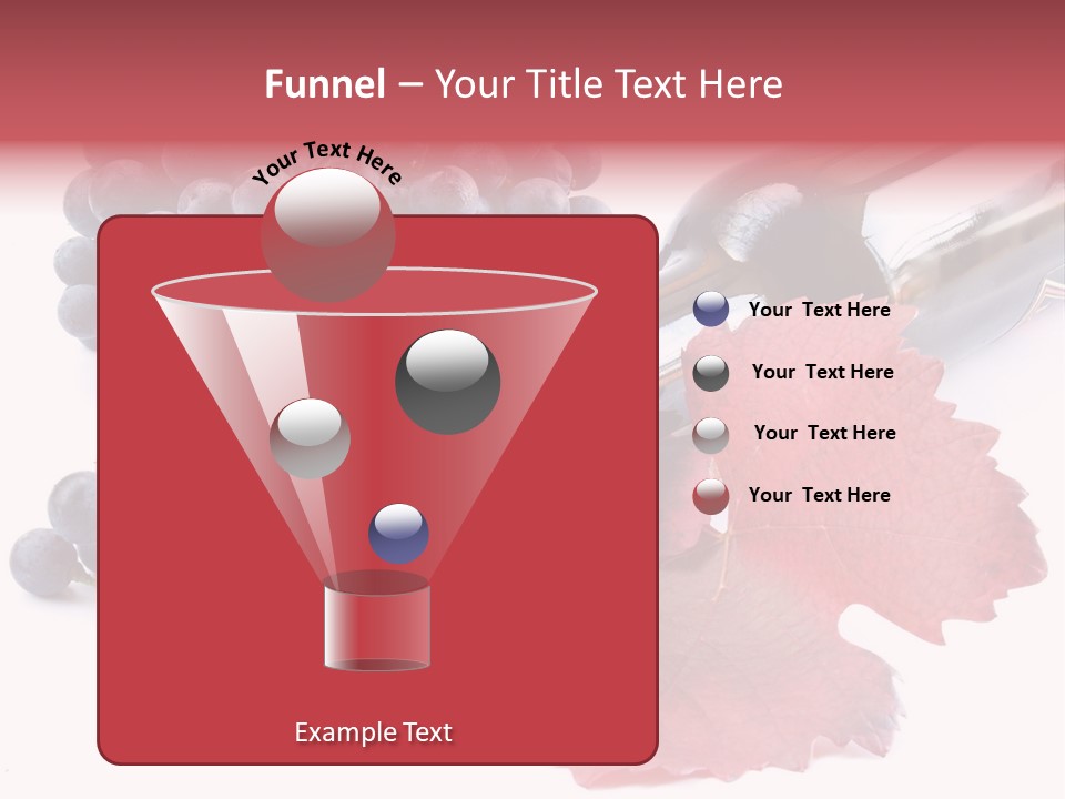 Blue Wine With Bottle And Grapes PowerPoint Template