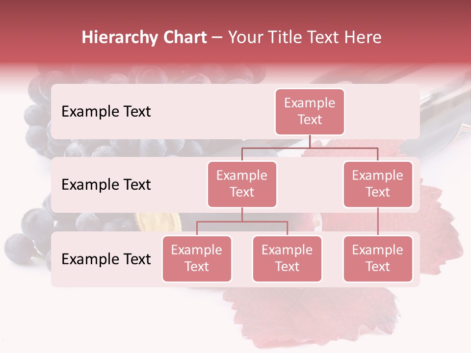 Blue Wine With Bottle And Grapes PowerPoint Template