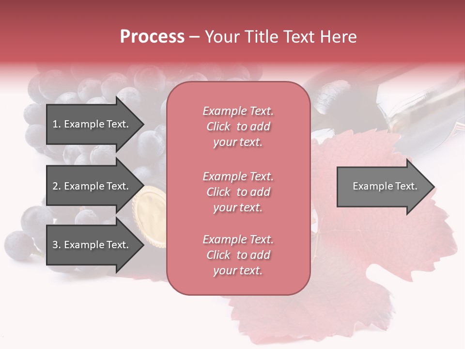 Blue Wine With Bottle And Grapes PowerPoint Template