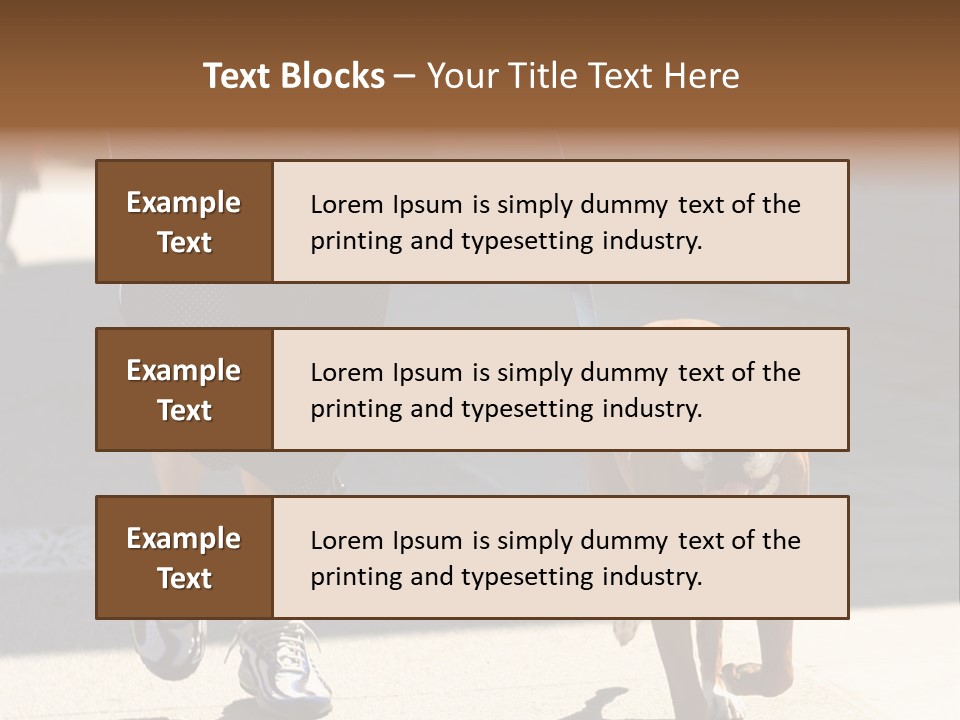 A Person Walking A Brown And White Dog On A Leash PowerPoint Template