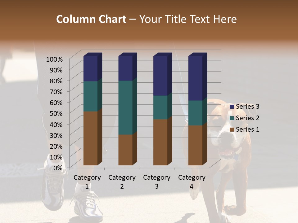 A Person Walking A Brown And White Dog On A Leash PowerPoint Template