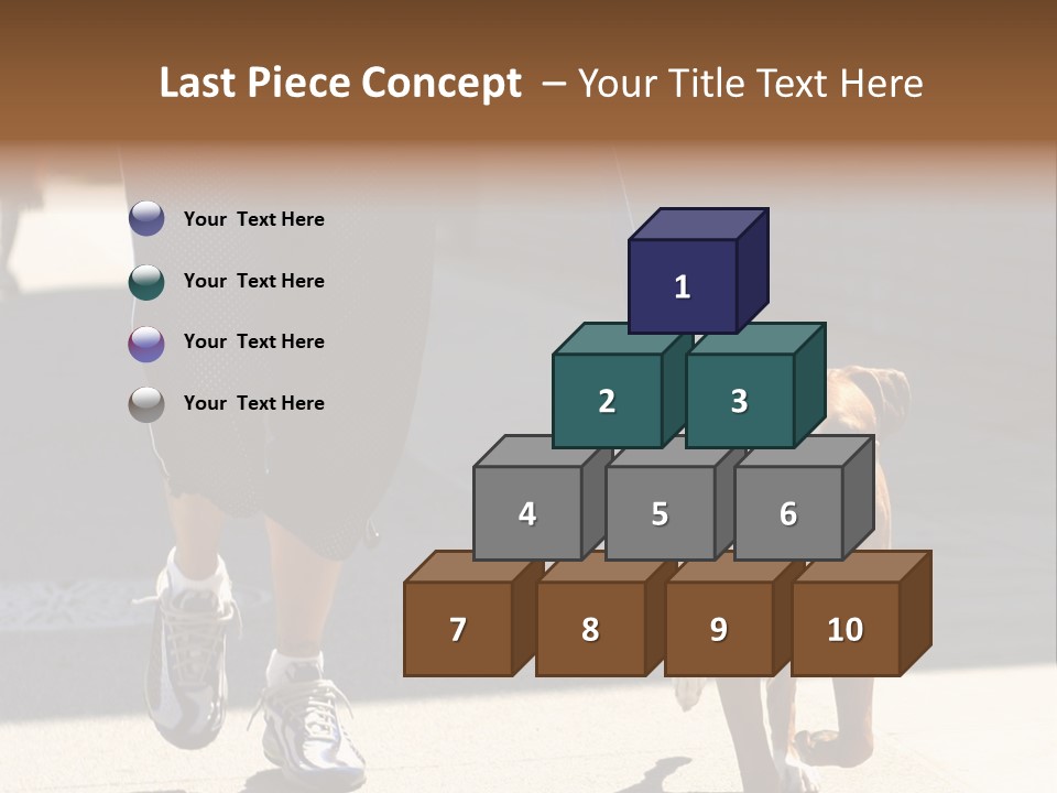 A Person Walking A Brown And White Dog On A Leash PowerPoint Template