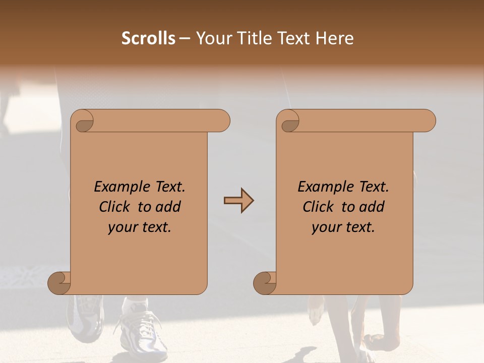 A Person Walking A Brown And White Dog On A Leash PowerPoint Template