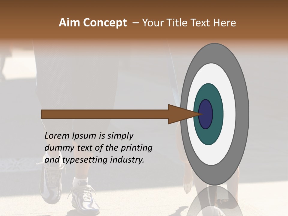 A Person Walking A Brown And White Dog On A Leash PowerPoint Template