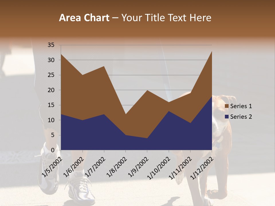 A Person Walking A Brown And White Dog On A Leash PowerPoint Template