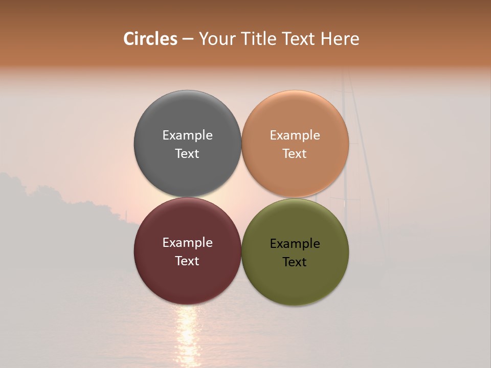 Silhouettes Of Sailboat At Sunset, Ibiza PowerPoint Template