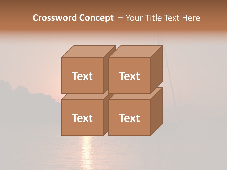 Silhouettes Of Sailboat At Sunset, Ibiza PowerPoint Template