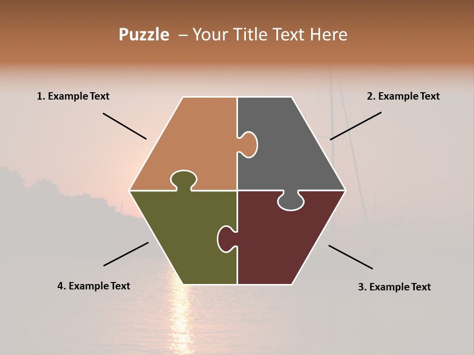 Silhouettes Of Sailboat At Sunset, Ibiza PowerPoint Template