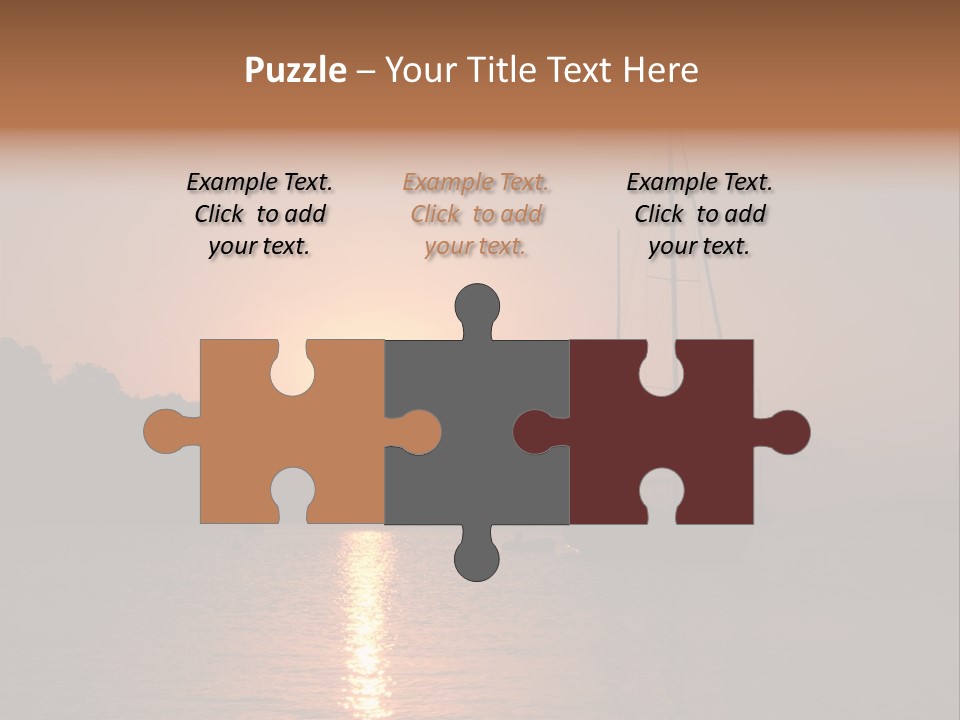 Silhouettes Of Sailboat At Sunset, Ibiza PowerPoint Template