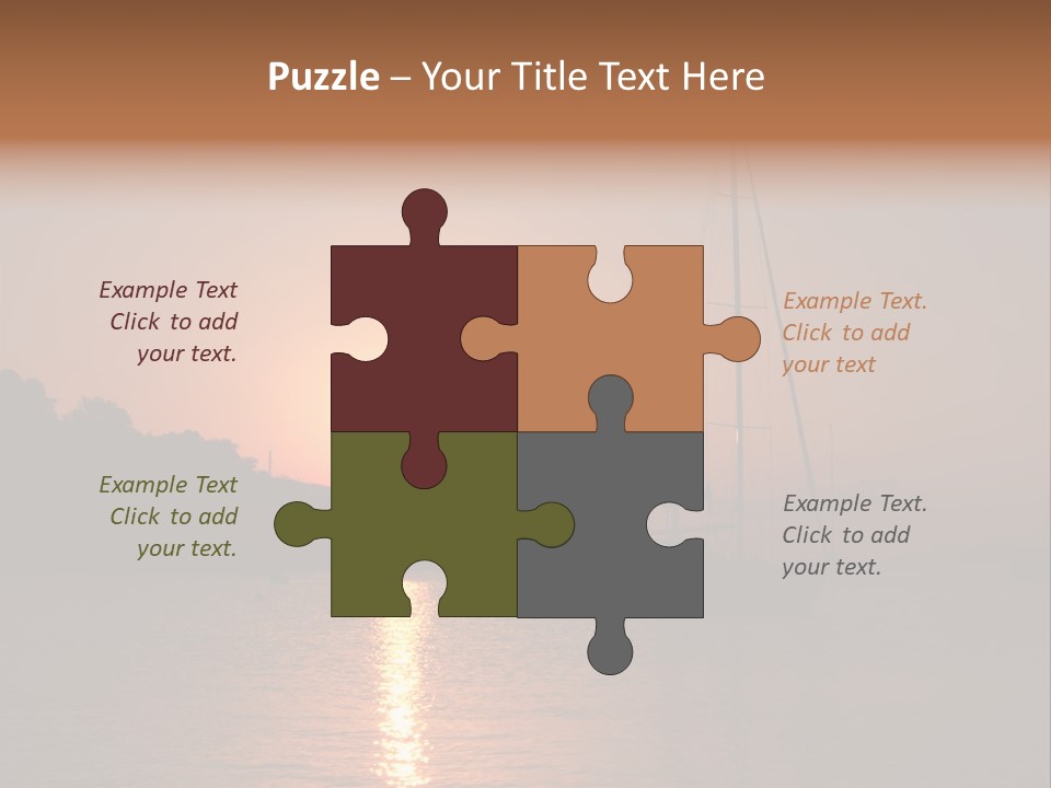 Silhouettes Of Sailboat At Sunset, Ibiza PowerPoint Template