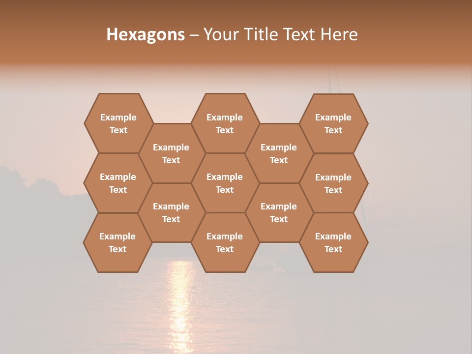 Silhouettes Of Sailboat At Sunset, Ibiza PowerPoint Template