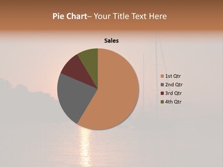 Silhouettes Of Sailboat At Sunset, Ibiza PowerPoint Template