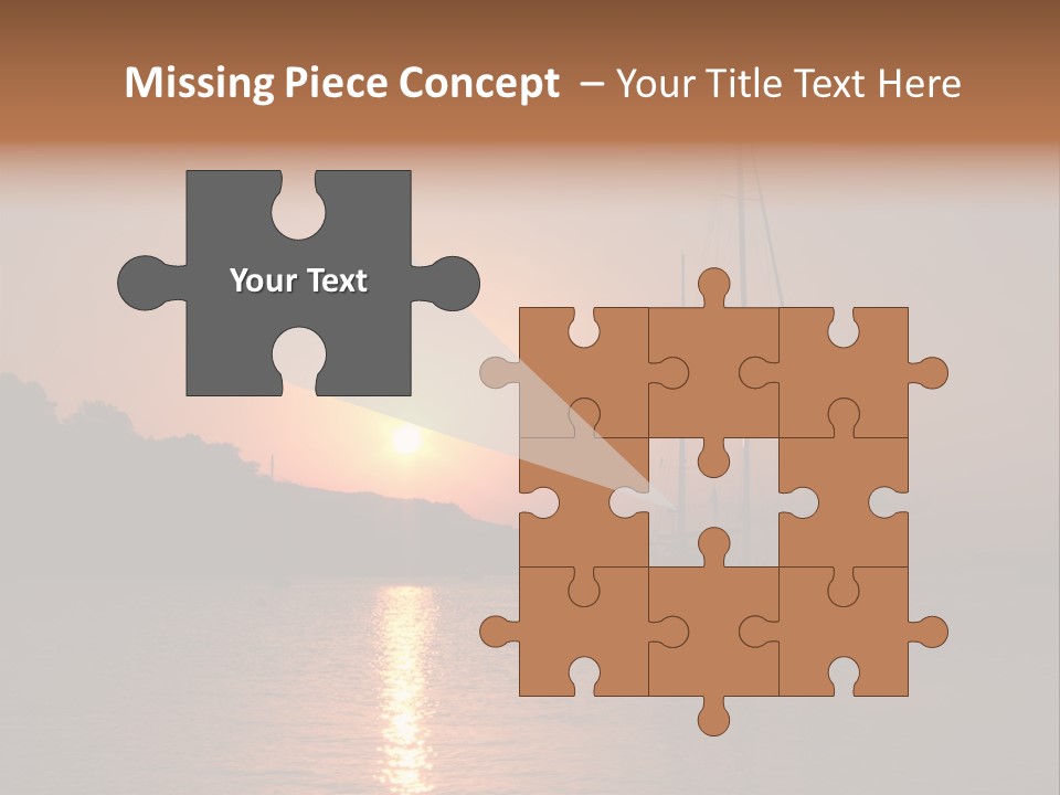 Silhouettes Of Sailboat At Sunset, Ibiza PowerPoint Template