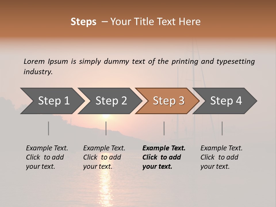 Silhouettes Of Sailboat At Sunset, Ibiza PowerPoint Template