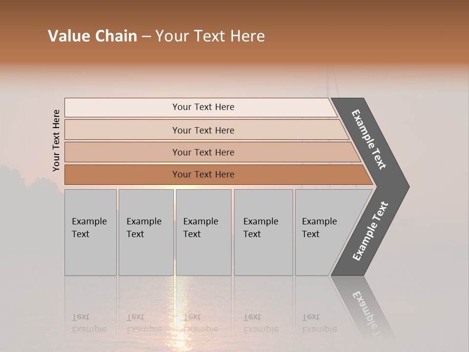 Silhouettes Of Sailboat At Sunset, Ibiza PowerPoint Template