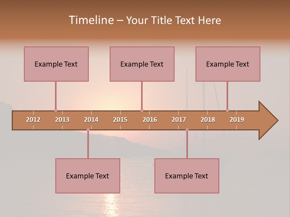 Silhouettes Of Sailboat At Sunset, Ibiza PowerPoint Template