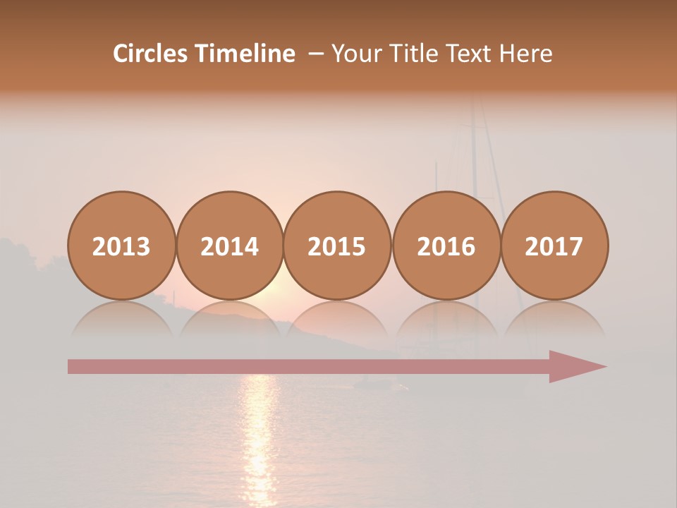 Silhouettes Of Sailboat At Sunset, Ibiza PowerPoint Template