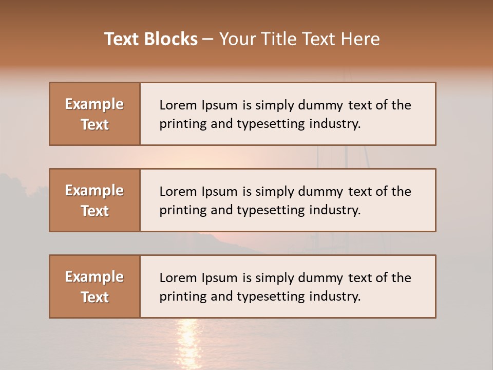Silhouettes Of Sailboat At Sunset, Ibiza PowerPoint Template