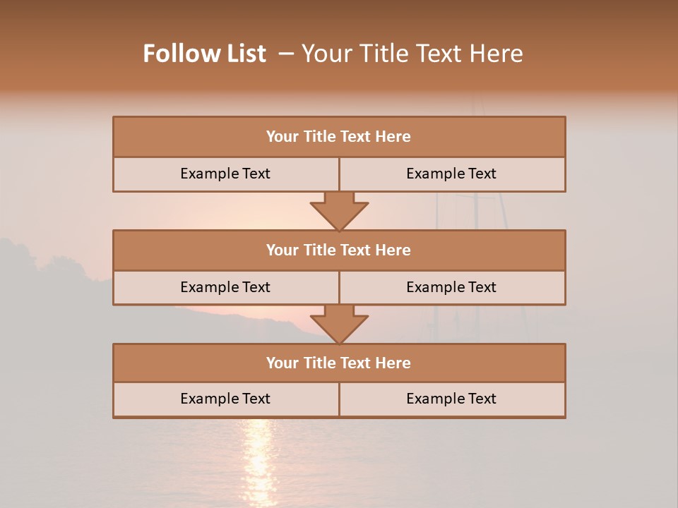 Silhouettes Of Sailboat At Sunset, Ibiza PowerPoint Template
