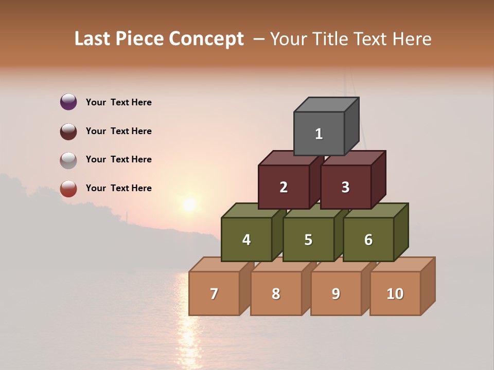 Silhouettes Of Sailboat At Sunset, Ibiza PowerPoint Template