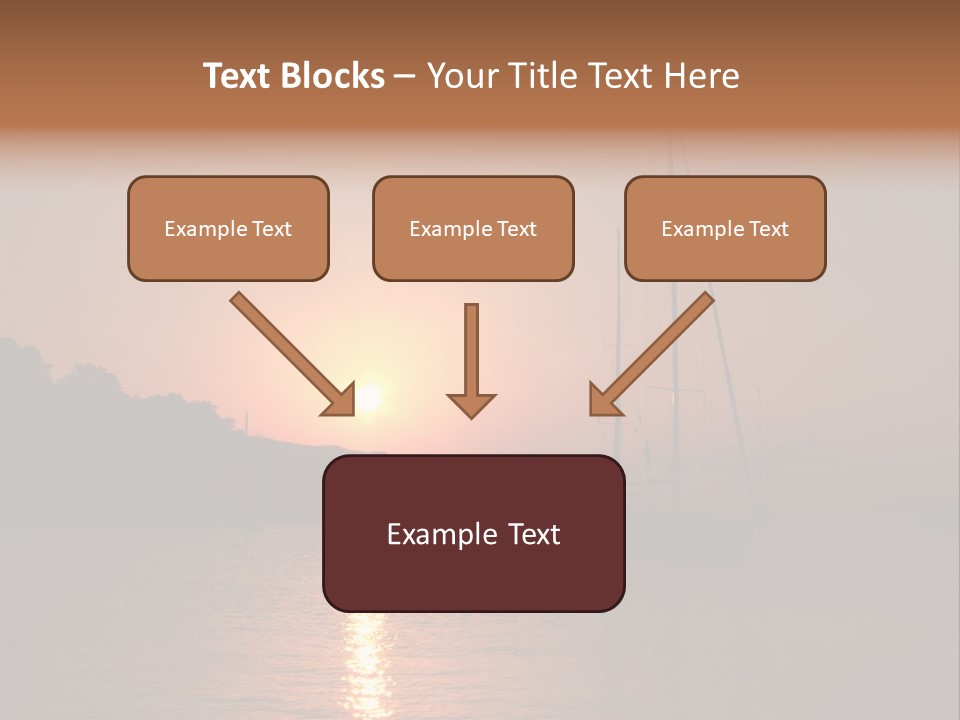 Silhouettes Of Sailboat At Sunset, Ibiza PowerPoint Template