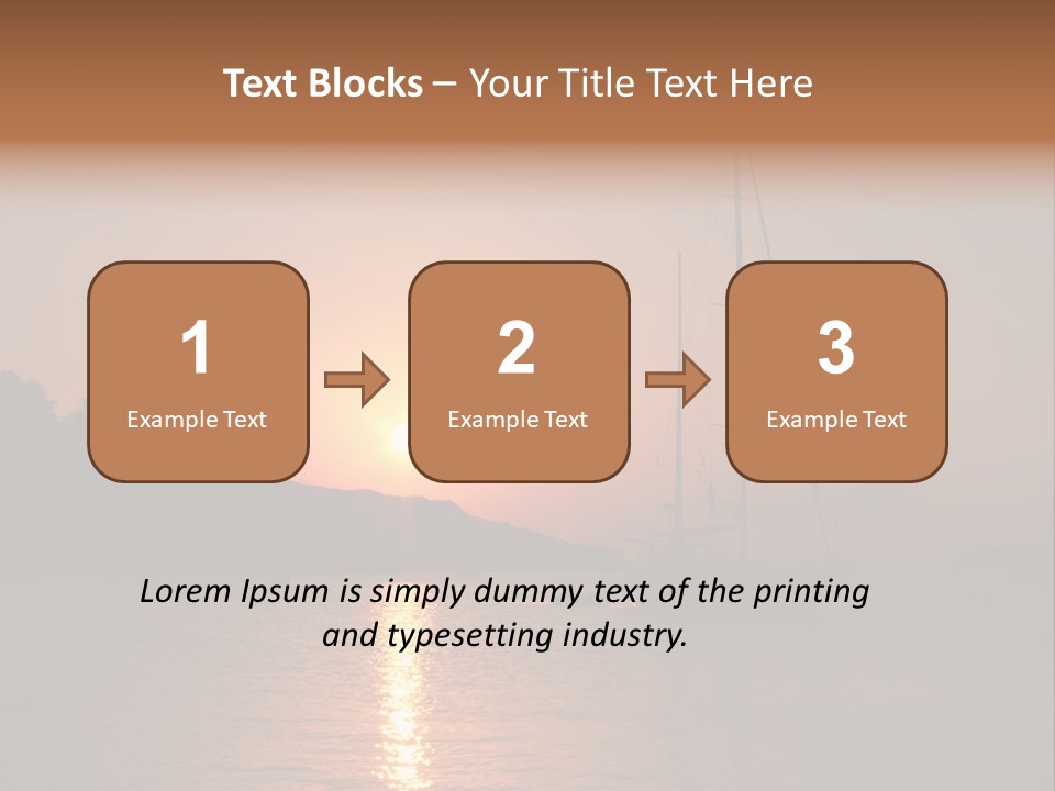 Silhouettes Of Sailboat At Sunset, Ibiza PowerPoint Template