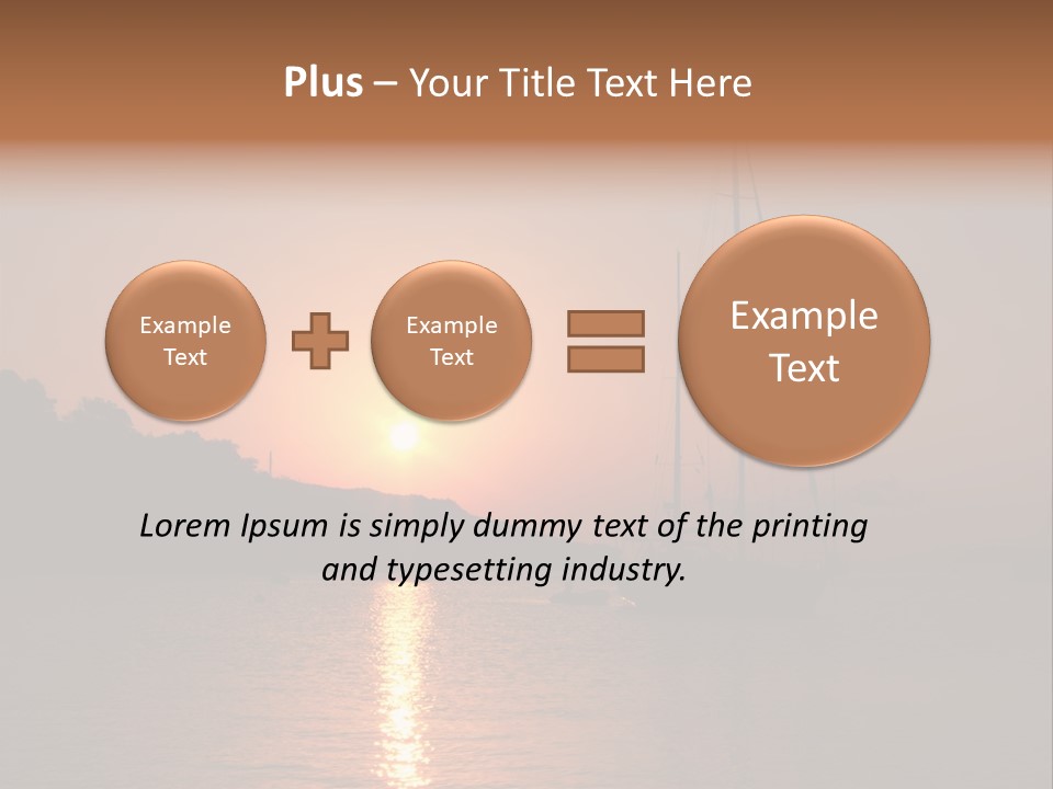 Silhouettes Of Sailboat At Sunset, Ibiza PowerPoint Template