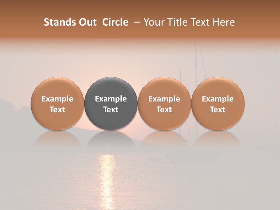 Silhouettes Of Sailboat At Sunset, Ibiza PowerPoint Template