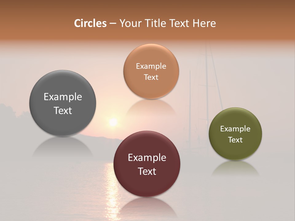 Silhouettes Of Sailboat At Sunset, Ibiza PowerPoint Template