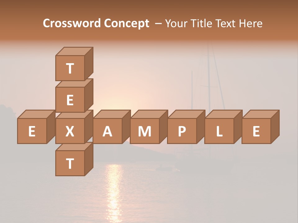 Silhouettes Of Sailboat At Sunset, Ibiza PowerPoint Template