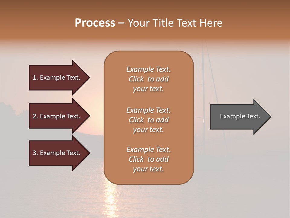 Silhouettes Of Sailboat At Sunset, Ibiza PowerPoint Template