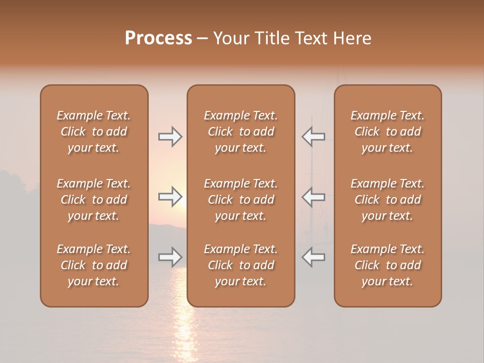 Silhouettes Of Sailboat At Sunset, Ibiza PowerPoint Template