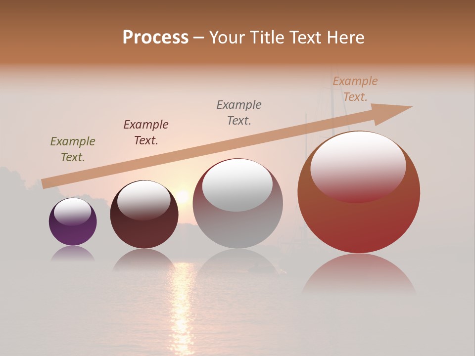 Silhouettes Of Sailboat At Sunset, Ibiza PowerPoint Template