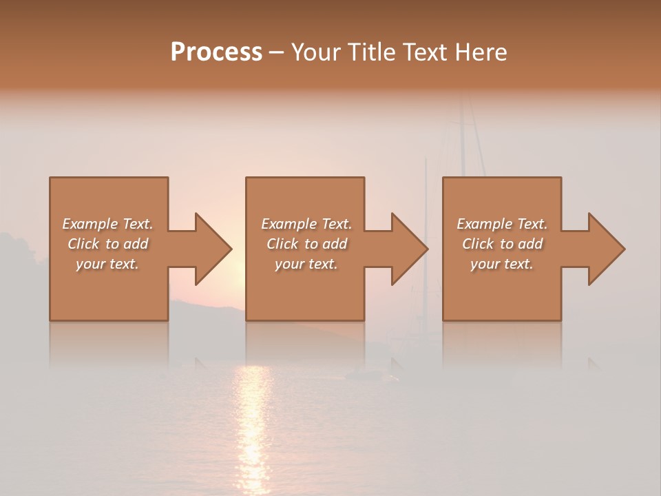 Silhouettes Of Sailboat At Sunset, Ibiza PowerPoint Template