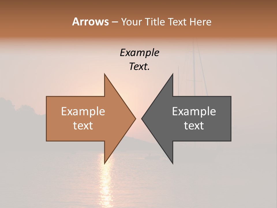 Silhouettes Of Sailboat At Sunset, Ibiza PowerPoint Template