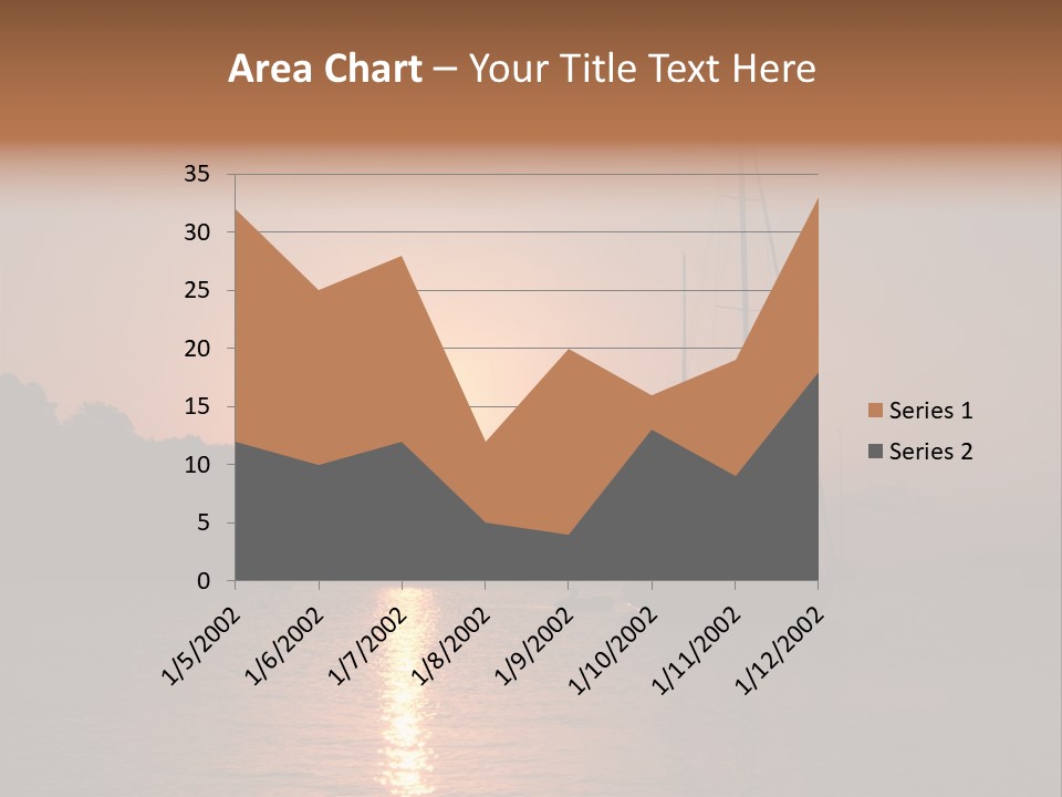 Silhouettes Of Sailboat At Sunset, Ibiza PowerPoint Template