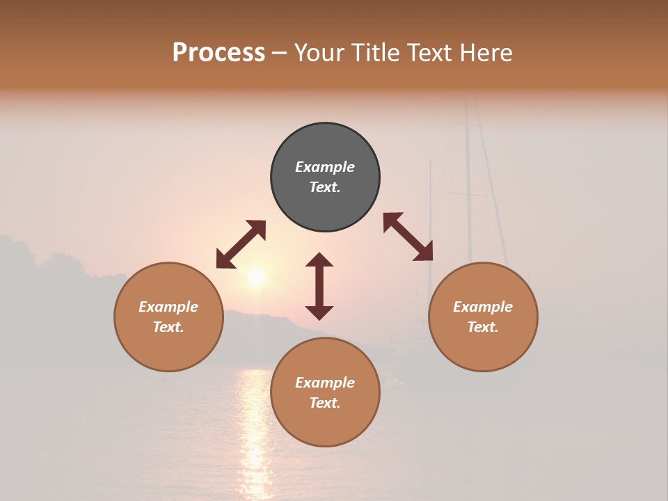 Silhouettes Of Sailboat At Sunset, Ibiza PowerPoint Template