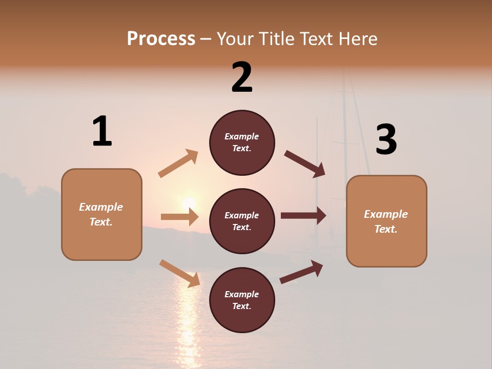 Silhouettes Of Sailboat At Sunset, Ibiza PowerPoint Template